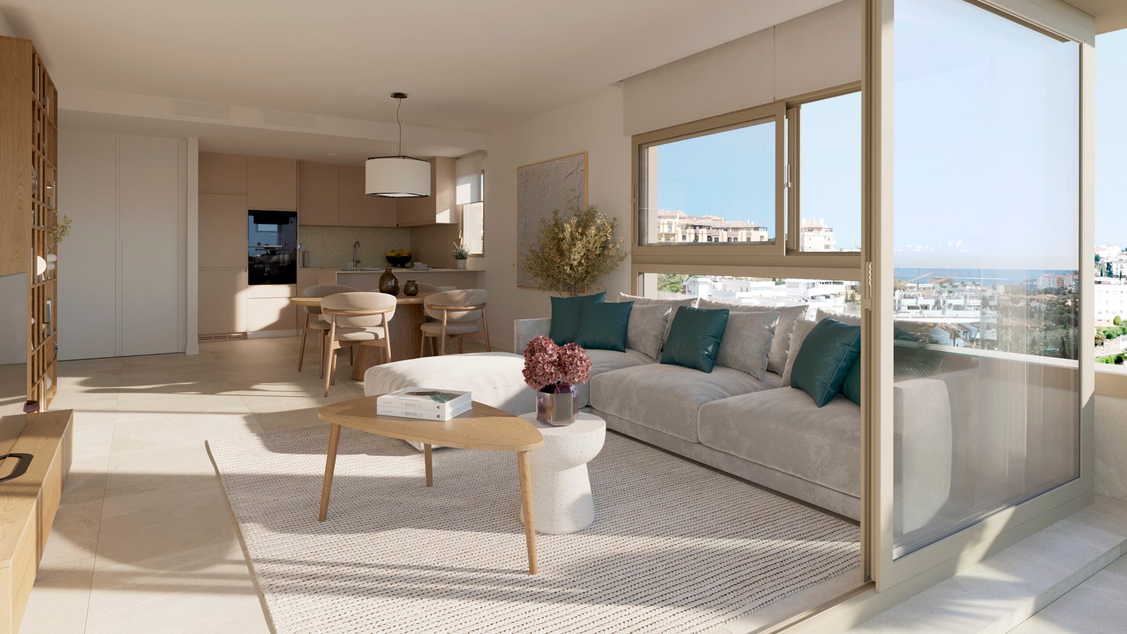 Salón comedor proyectado en una vivienda de Riviera Hill