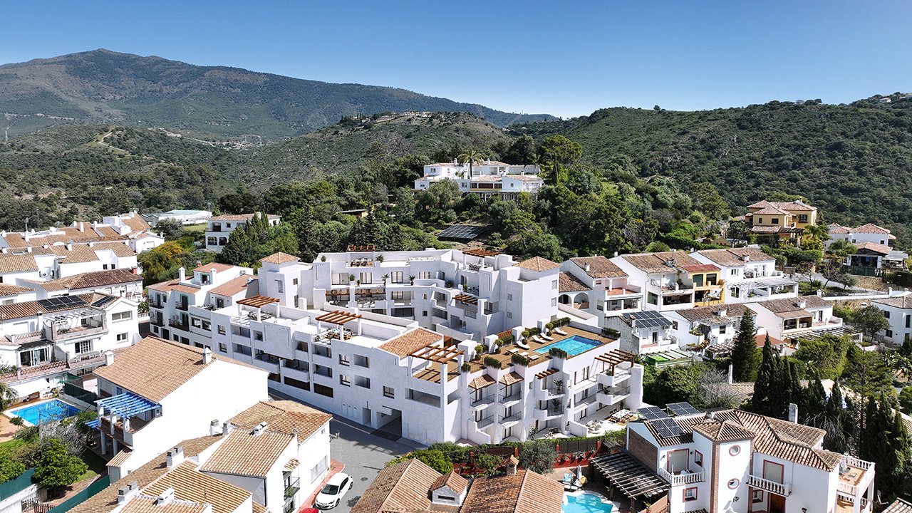Vista aérea de Fuente Lirios en Benahavís