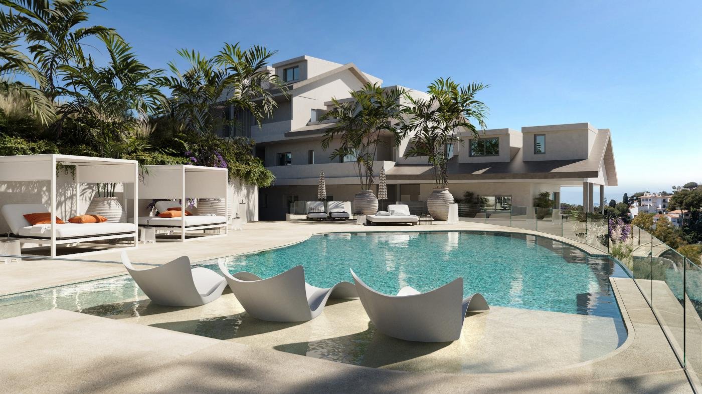 Piscina y jardines de Macan Beach